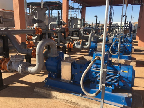 Station de pompage des hydrocarbures de chargement